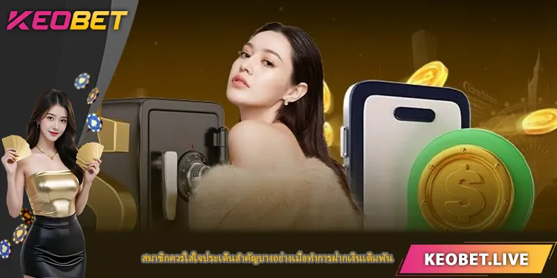 สมาชิกควรใส่ใจประเด็นสำคัญบางอย่างเมื่อทำการฝากเงินเดิมพัน