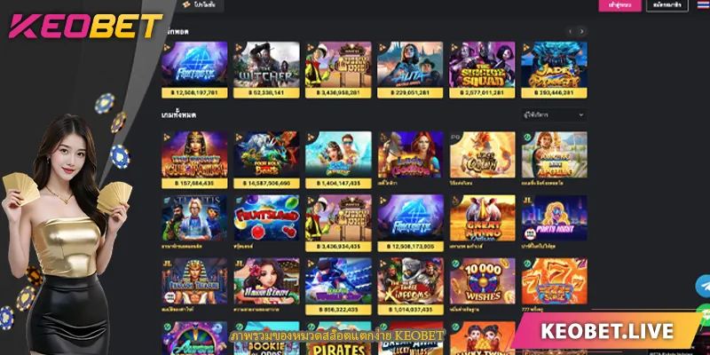 ภาพรวมของหมวดสล็อตแตกง่าย KEOBET