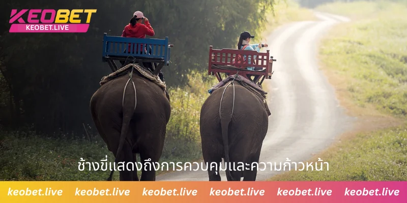 ช้างขี่เป็นสัญลักษณ์ของการควบคุมและความก้าวหน้า